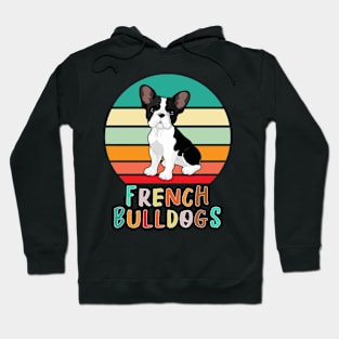 Vintage Retro French Bulldogs Hoodie